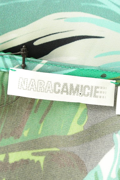 NARA CAMICIE（ナラカミーチェ）の古着「ボタニカル×鳥ウエストリボンブラウス（カットソー・プルオーバー）」大画像６へ