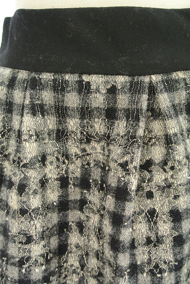 anatelier（アナトリエ）の古着「チェック＆刺繍ウールミニスカート（ミニスカート）」大画像４へ