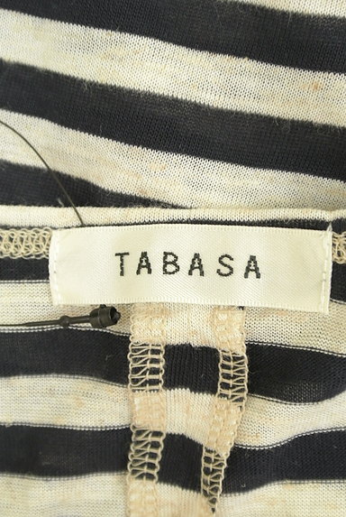 TABASA（タバサ）の古着「後ろ裾リボンボーダータンクトップ（カットソー・プルオーバー）」大画像６へ