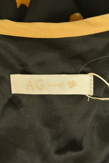 AG by aquagirl（エージーバイアクアガール）の古着「七分袖ネコ柄膝丈シフォンワンピース（ワンピース・チュニック）」大画像６へ