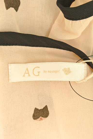 AG by aquagirl（エージーバイアクアガール）の古着「ネコ柄シアーシフォンブラウス（ブラウス）」大画像６へ