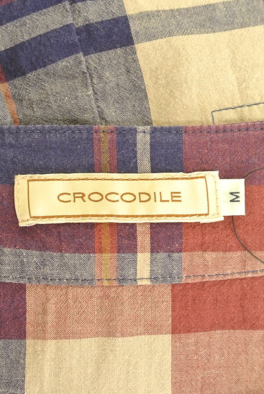 Crocodile（クロコダイル）の古着「７分袖チェックロングシャツ（カジュアルシャツ）」大画像６へ