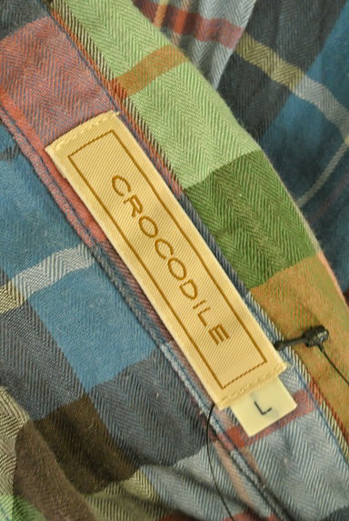 Crocodile（クロコダイル）の古着「くすみチェック柄７分袖シャツ（カジュアルシャツ）」大画像６へ