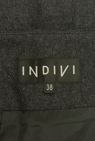 INDIVI（インディヴィ）の古着「ワイドプリーツウールスカート（スカート）」大画像６へ