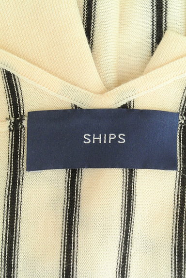 SHIPS（シップス）の古着「ストライプ柄Vネック９分袖ニット（ニット）」大画像６へ