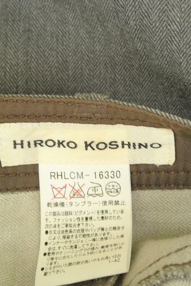HIROKO KOSHINO（ヒロココシノ）の古着「花柄刺繍ヘリンボーン柄パンツ（パンツ）」大画像６へ