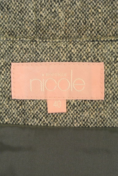 NICOLE（ニコル）の古着「花柄パッチワーク膝下丈ウールスカート（スカート）」大画像６へ