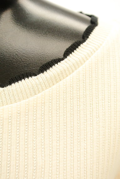 Couture Brooch（クチュールブローチ）の古着「バイカラースカラップ七分袖ニット（ニット）」大画像４へ
