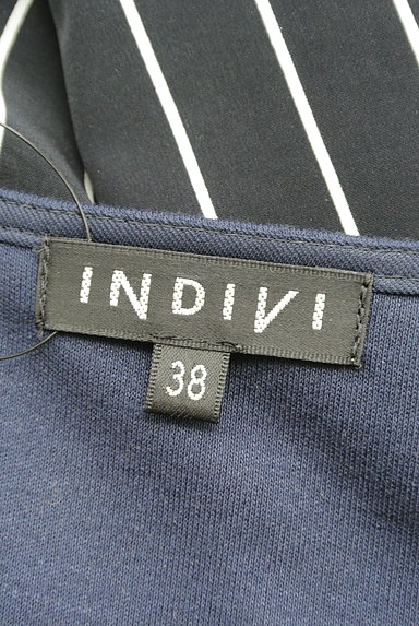 INDIVI（インディヴィ）の古着「前後切替ストライプ柄カットソー（カットソー・プルオーバー）」大画像６へ