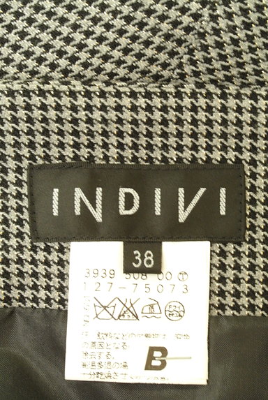 INDIVI（インディヴィ）の古着「膝下丈千鳥格子柄ラメスカート（スカート）」大画像６へ