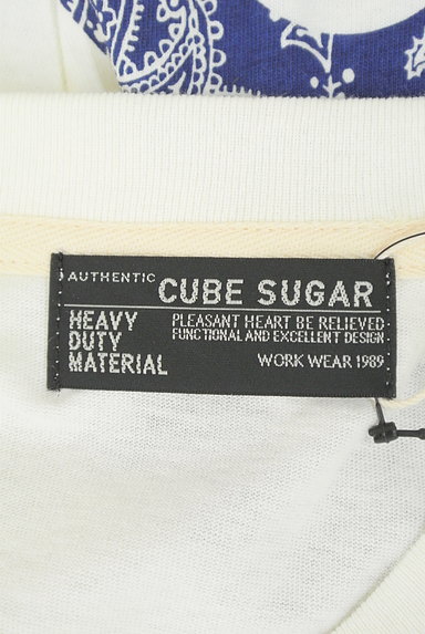 CUBE SUGAR（キューブシュガー）の古着「ペイズリー柄ロゴTシャツ（Ｔシャツ）」大画像６へ