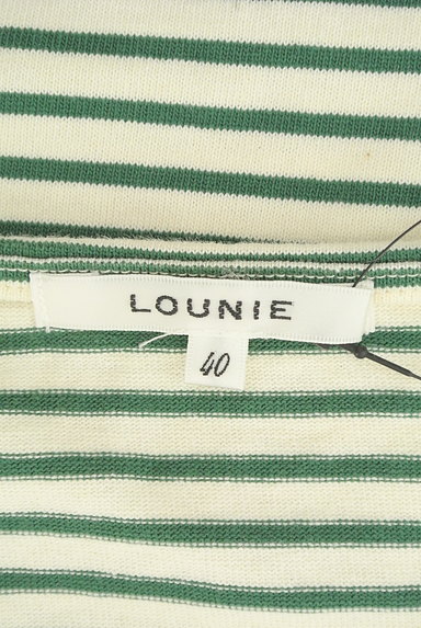 LOUNIE（ルーニィ）の古着「ボートネック七分袖ボーダーカットソー（カットソー・プルオーバー）」大画像６へ