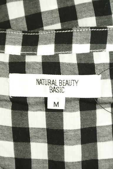 NATURAL BEAUTY BASIC（ナチュラルビューティベーシック）の古着「ウエストリボンフチェック柄ブラウス（カットソー・プルオーバー）」大画像６へ