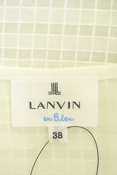 LANVIN en Bleu（ランバンオンブルー）の古着「フリル袖シースルーカットソー（カットソー・プルオーバー）」大画像６へ
