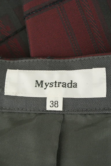 Mystrada（マイストラーダ）の古着「膝下丈微光沢チェック柄フレアスカート（スカート）」大画像６へ