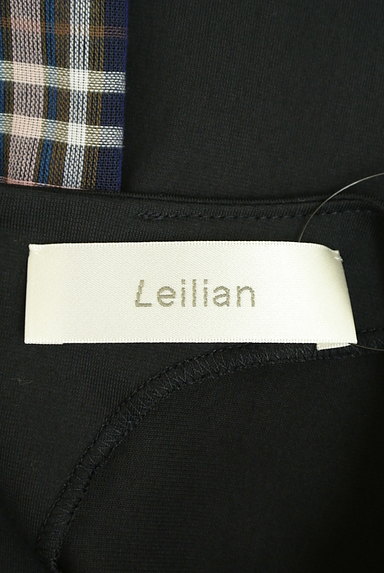 LEILIAN（レリアン）の古着「プリーツ×チェック切替カットソー（カットソー・プルオーバー）」大画像６へ