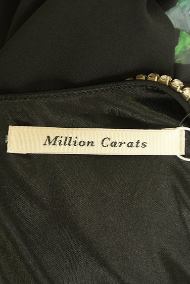MILLION CARATS（ミリオンカラッツ）の古着「ラインストーン付き膝丈花柄ワンピース（ワンピース・チュニック）」大画像６へ