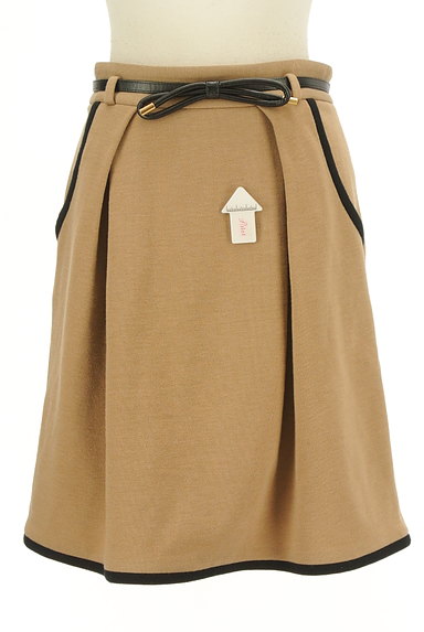 STRAWBERRY-FIELDS（ストロベリーフィールズ）の古着「リボンベルト付きミディ丈スカート（スカート）」大画像４へ