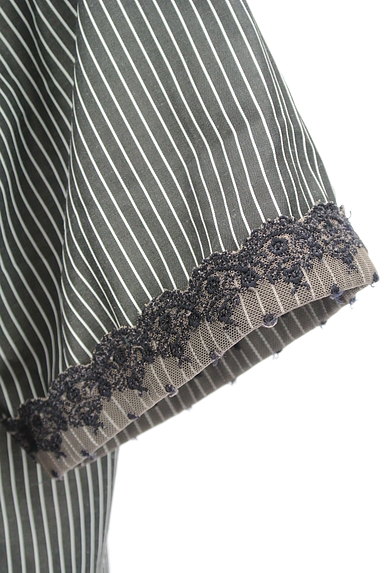 axes femme（アクシーズファム）の古着「刺繍入りストライプ柄シャツ（カジュアルシャツ）」大画像５へ