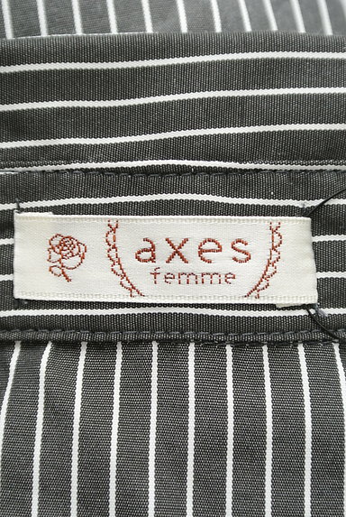 axes femme（アクシーズファム）の古着「刺繍入りストライプ柄シャツ（カジュアルシャツ）」大画像６へ