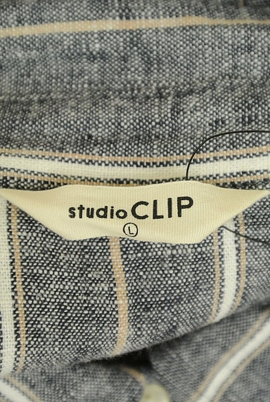 studio CLIP（スタディオクリップ）の古着「ストライプ柄ロングシャツワンピ（ワンピース・チュニック）」大画像６へ