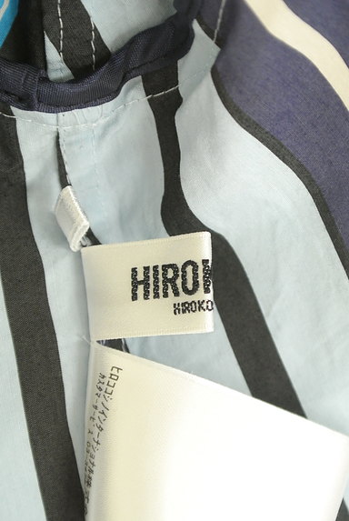 HIROKO BIS（ヒロコビス）の古着「スキッパーカラーストライプ柄カットソー（カットソー・プルオーバー）」大画像６へ