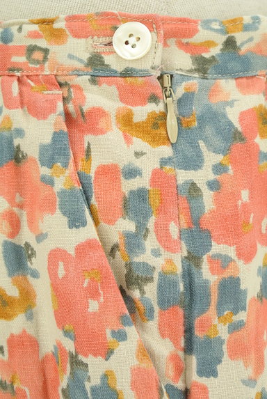 studio CLIP（スタディオクリップ）の古着「麻のレトロ花柄フレアスカート（スカート）」大画像４へ