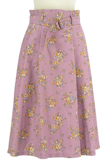 dazzlin（ダズリン）の古着「花柄タックフレアミモレスカート（スカート）」大画像１へ
