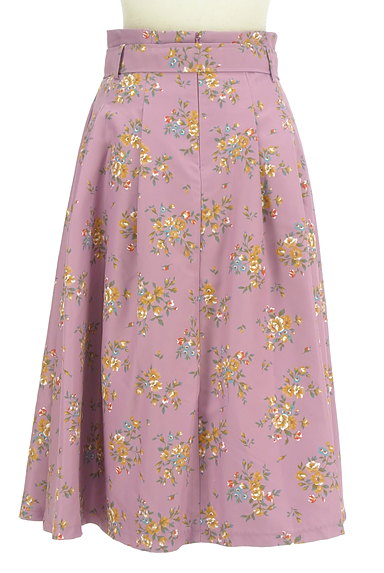 dazzlin（ダズリン）の古着「花柄タックフレアミモレスカート（スカート）」大画像２へ
