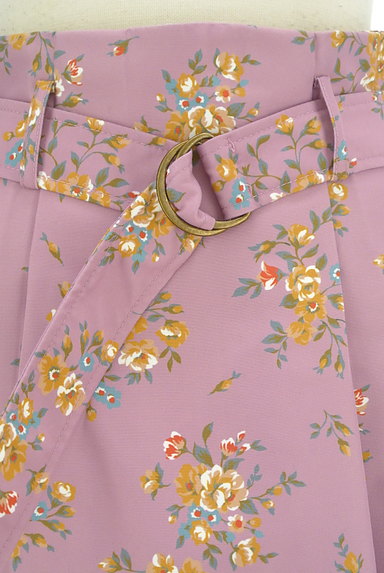 dazzlin（ダズリン）の古着「花柄タックフレアミモレスカート（スカート）」大画像４へ