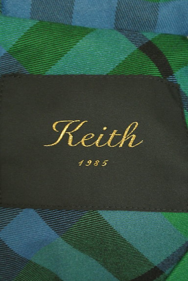 KEITH（キース）の古着「チェック柄微光沢フーディロングコート（コート）」大画像６へ