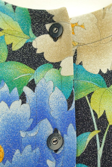 LEONARD（レオナール）の古着「シャイニーラメ花柄カーディガン（カーディガン・ボレロ）」大画像４へ