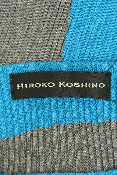 HIROKO KOSHINO（ヒロココシノ）の古着「カラー切替五分袖リブニット（ニット）」大画像６へ