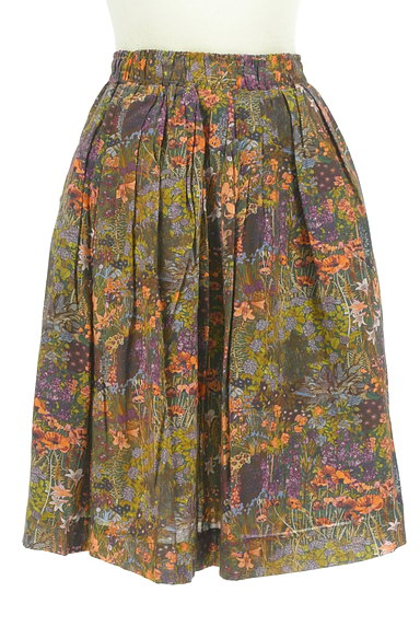 Te chichi（テチチ）の古着「ミディ丈花柄タックフレアスカート（スカート）」大画像１へ