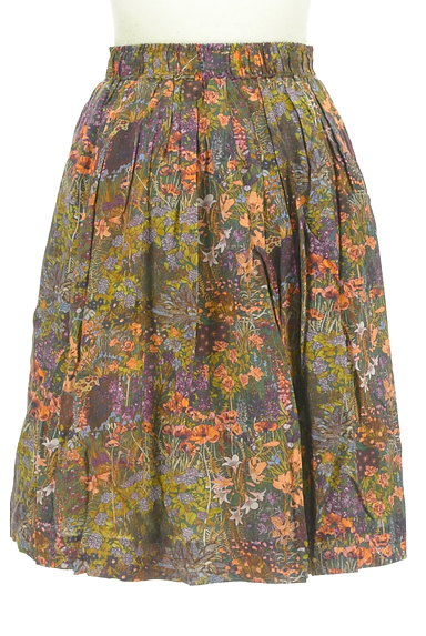 Te chichi（テチチ）の古着「ミディ丈花柄タックフレアスカート（スカート）」大画像２へ