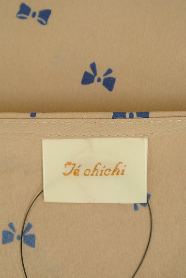 Te chichi（テチチ）の古着「リボン柄膝丈フレアワンピース（ワンピース・チュニック）」大画像６へ