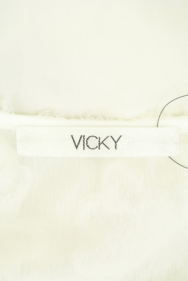 VICKY（ビッキー）の古着「花柄シアーカットソー（カットソー・プルオーバー）」大画像６へ