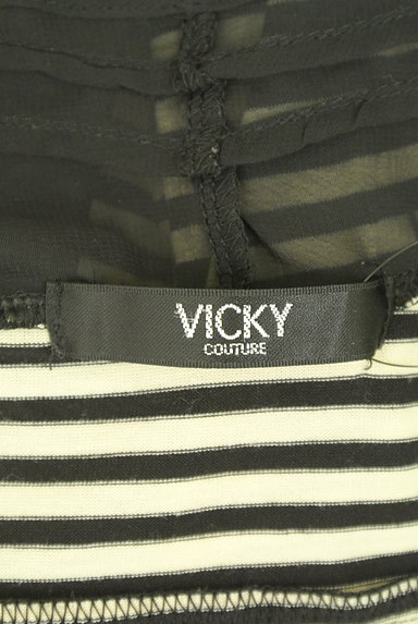 VICKY（ビッキー）の古着「切替シフォンボーダージレ（ベスト・ジレ）」大画像６へ