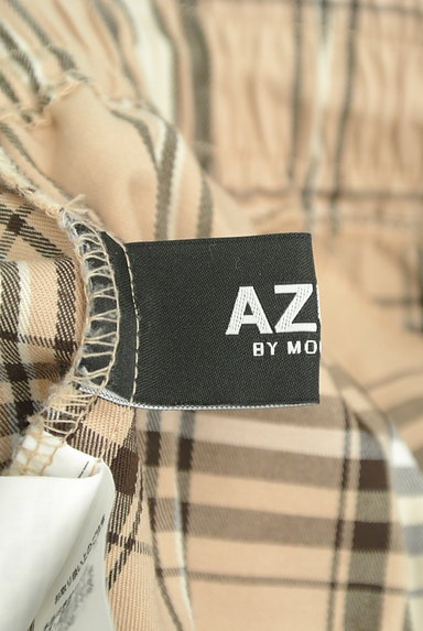 AZUL by moussy（アズールバイマウジー）の古着「ラフなチェック柄テーパードパンツ（パンツ）」大画像６へ