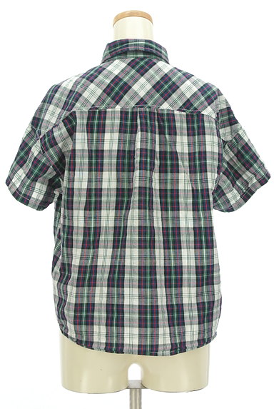NICOLE（ニコル）の古着「ロールアップ袖チェック柄シャツ（カジュアルシャツ）」大画像２へ