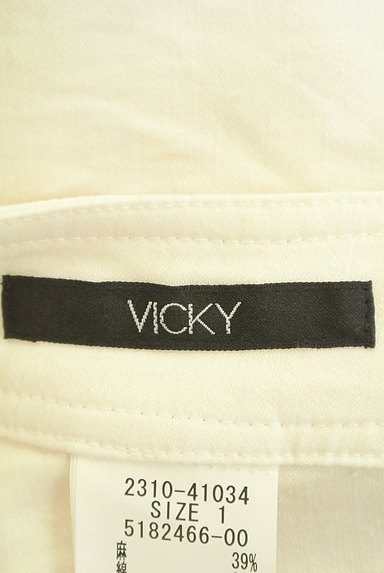 VICKY（ビッキー）の古着「涼し気な白ストレートデニム（デニムパンツ）」大画像６へ