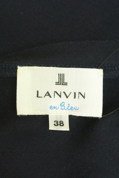 LANVIN en Bleu（ランバンオンブルー）の古着「リボン付きサイドプリーツロングワンピ（ワンピース・チュニック）」大画像６へ