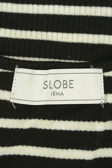 SLOBE IENA（スローブイエナ）の古着「フレンチスリーブボーダーリブカットソー（ニット）」大画像６へ