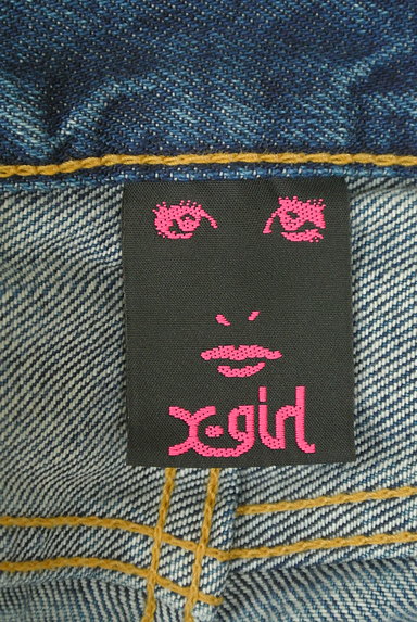 X-girl（エックスガール）の古着「裾カットオフダメージデニムパンツ（デニムパンツ）」大画像６へ