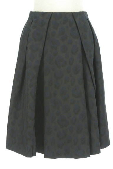 STRAWBERRY-FIELDS（ストロベリーフィールズ）の古着「レオパード柄ジャガード膝下丈スカート（スカート）」大画像１へ