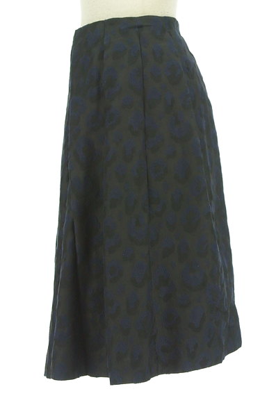 STRAWBERRY-FIELDS（ストロベリーフィールズ）の古着「レオパード柄ジャガード膝下丈スカート（スカート）」大画像３へ