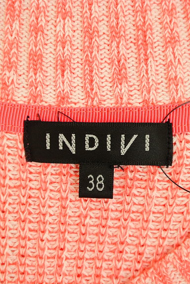 INDIVI（インディヴィ）の古着「リブＶネックニットトップス（ニット）」大画像６へ