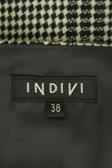 INDIVI（インディヴィ）の古着「チェック柄タックワンピース（ワンピース・チュニック）」大画像６へ