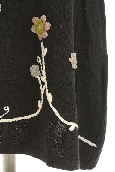 Jocomomola（ホコモモラ）の古着「ちょうちょとお花のロングニット（ニット）」大画像５へ