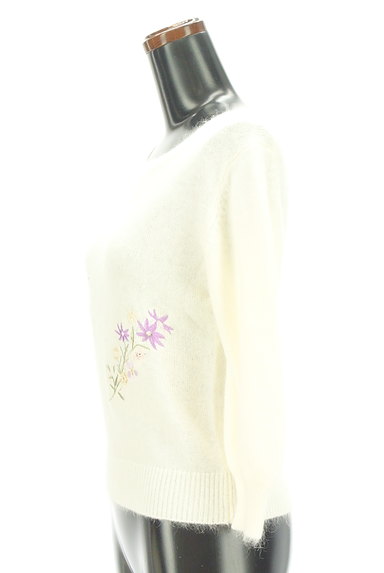 LAISSE PASSE（レッセパッセ）の古着「花刺繍ニットトップス（ニット）」大画像３へ